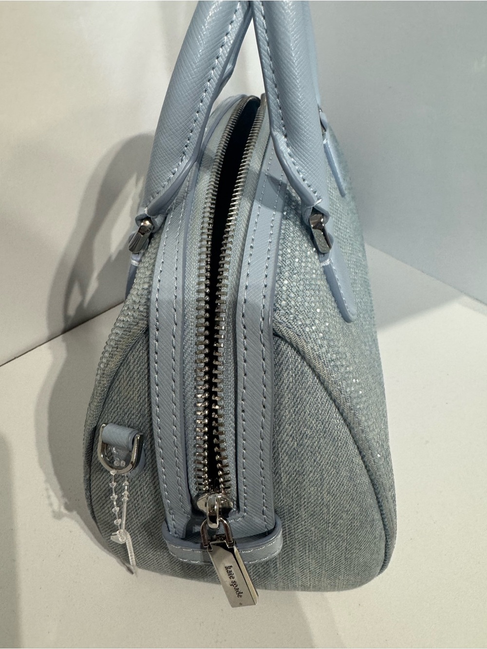 kate spade Madison denim Blue Structured Top-Handle Crossbody Bag - Picture 4 of 6